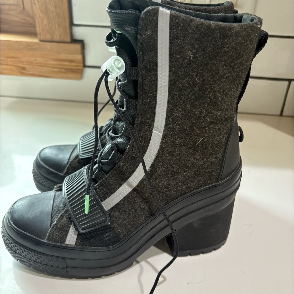 Converse Black and Gray Combat Boots